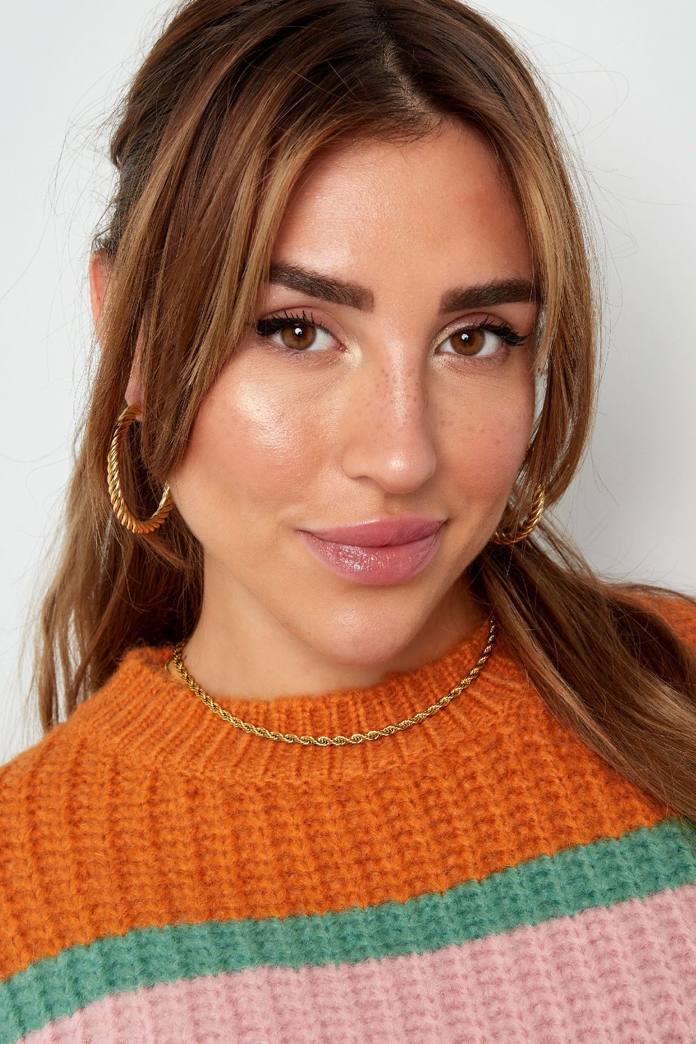 Necklace twisted - silver color - 4.0MM h5Picture4